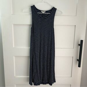 MADEWELL | GUC Navy & White Striped Sleeveless Dress XS